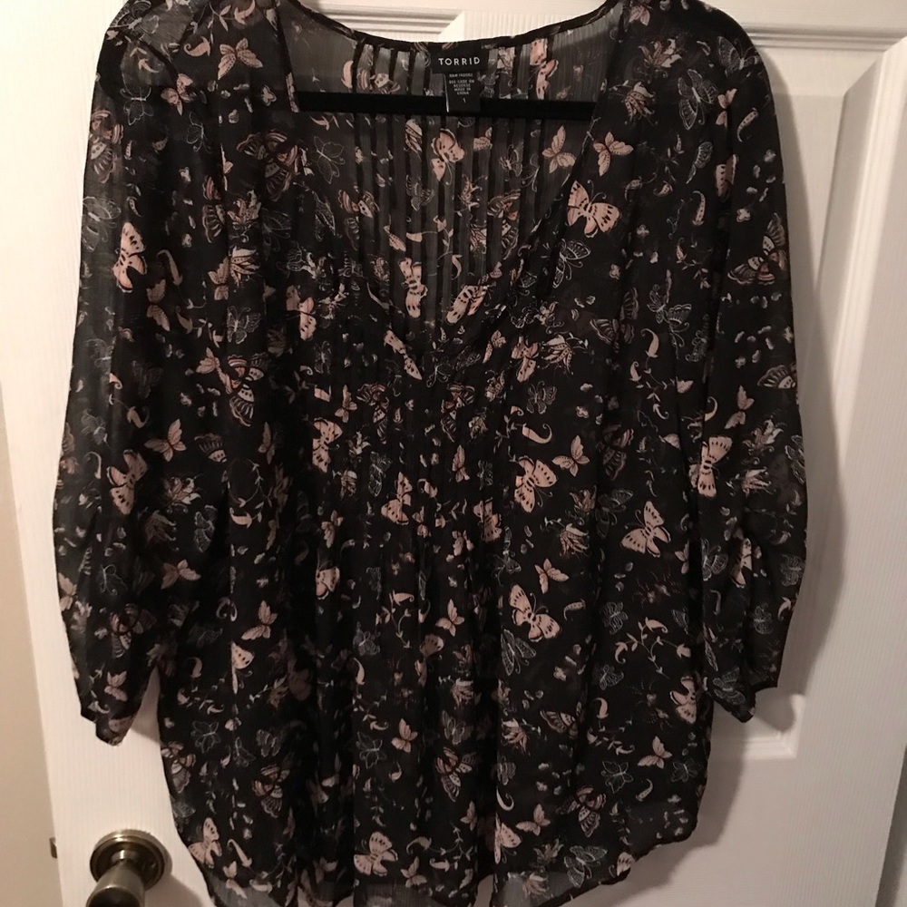 Torrid Sz 1 Print Blouse